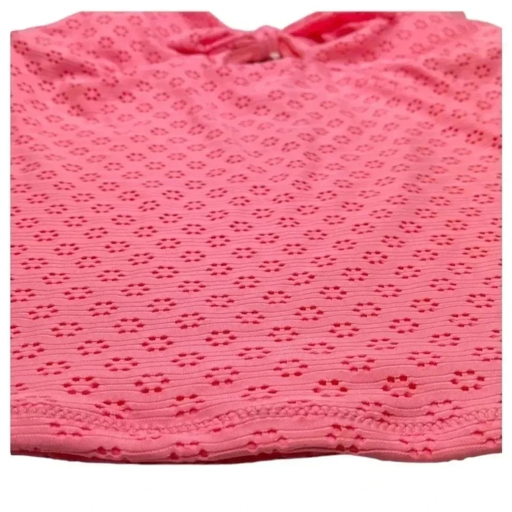Jessica Simpson Fizz Sweet Tooth Solid Eyelet Tankini Womens Swim Top Size XL - Picture 11 of 11